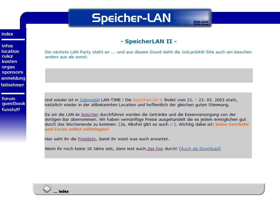 SpeicherLAN 1.0
