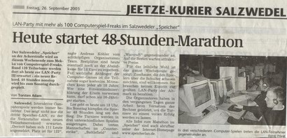 Volksstimme 26.09.2003